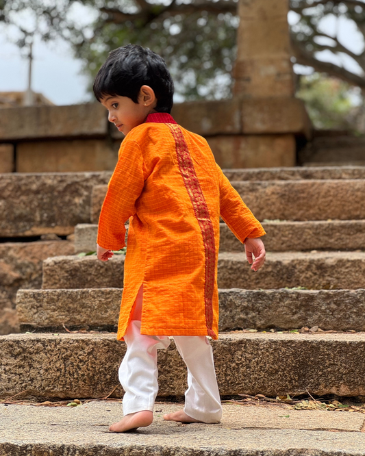 Kumudha- Luxury Gadwal Kurta for Boys