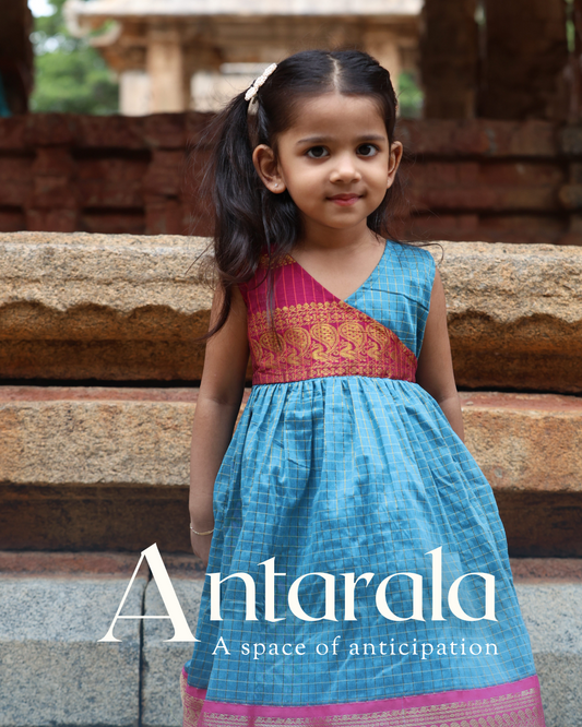 Antarala - Luxury Gadwal Dress for Girls