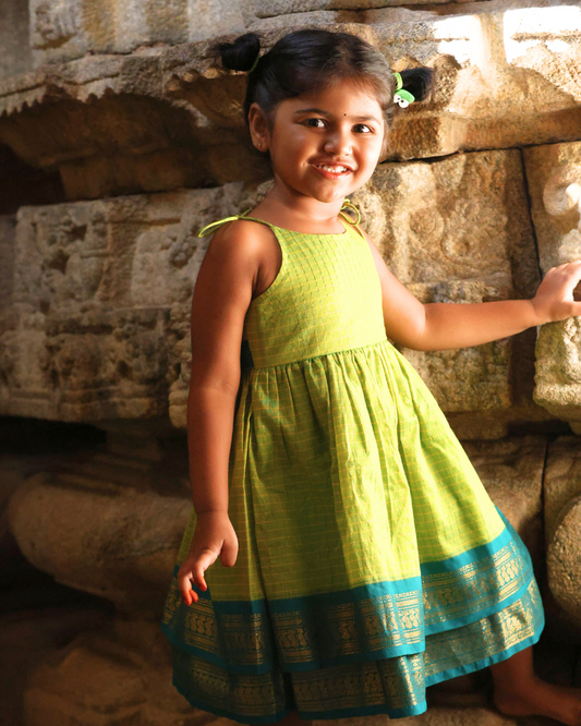 Shikhara - Luxury Gadwal Dress for Girls