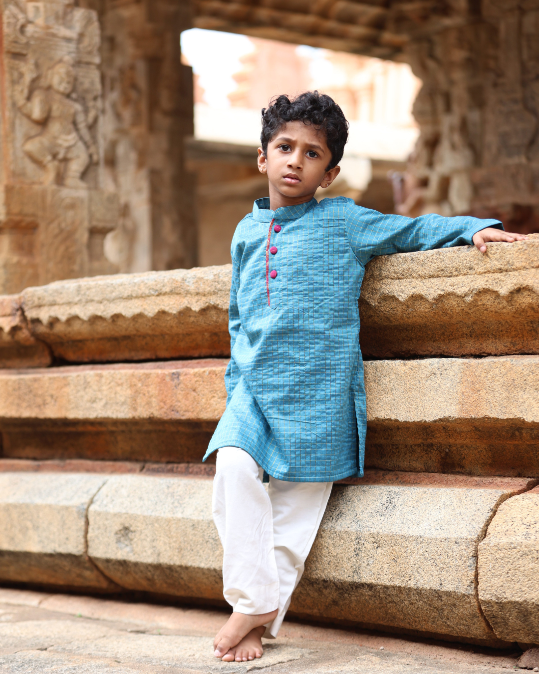 Antarala - Luxury Gadwal Kurta for Boys