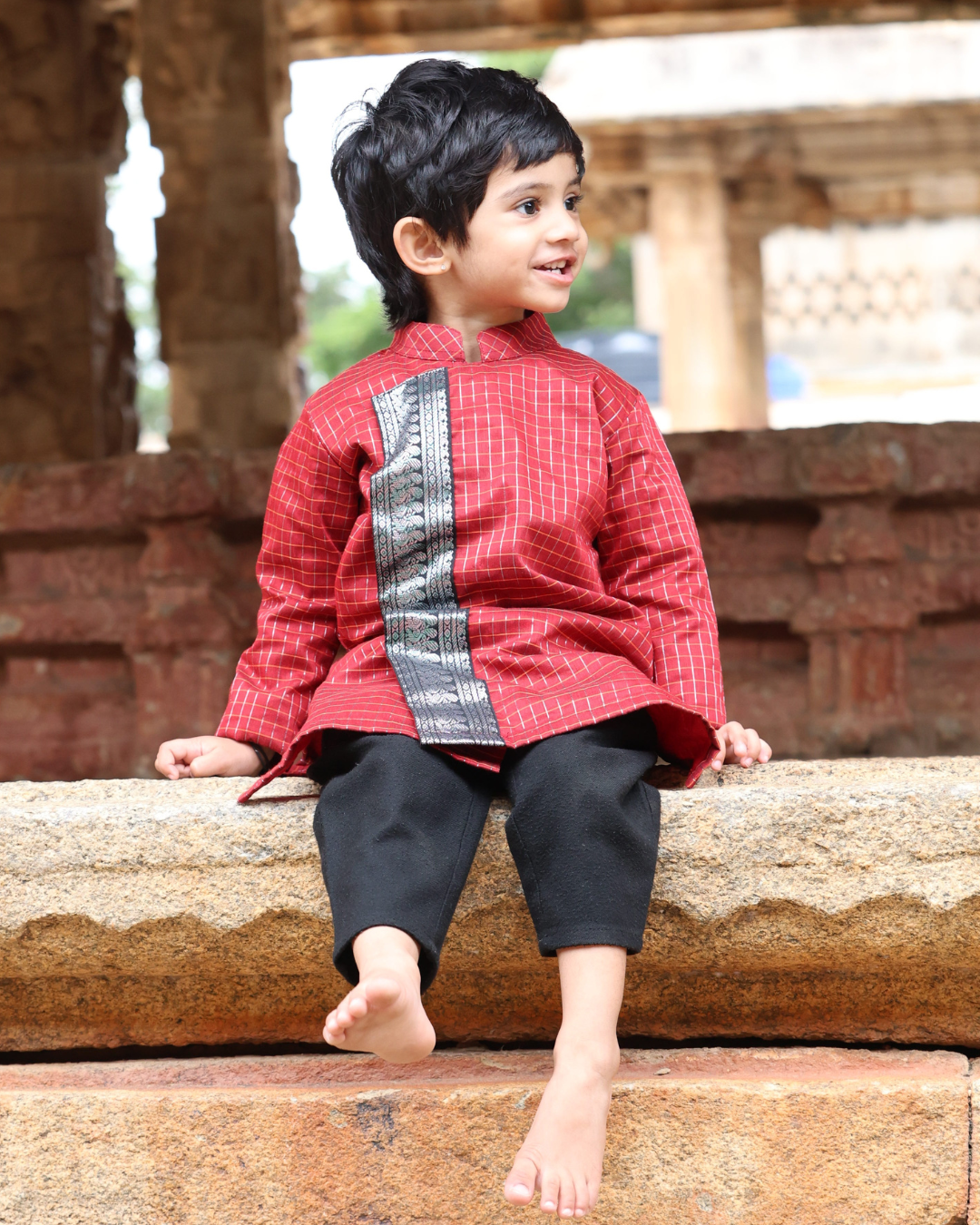 Mithuna - Luxury Gadwal Kurta for Boys