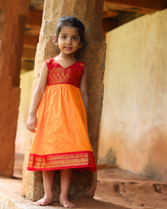 Kumudha - Luxury Gadwal Dress for Girls