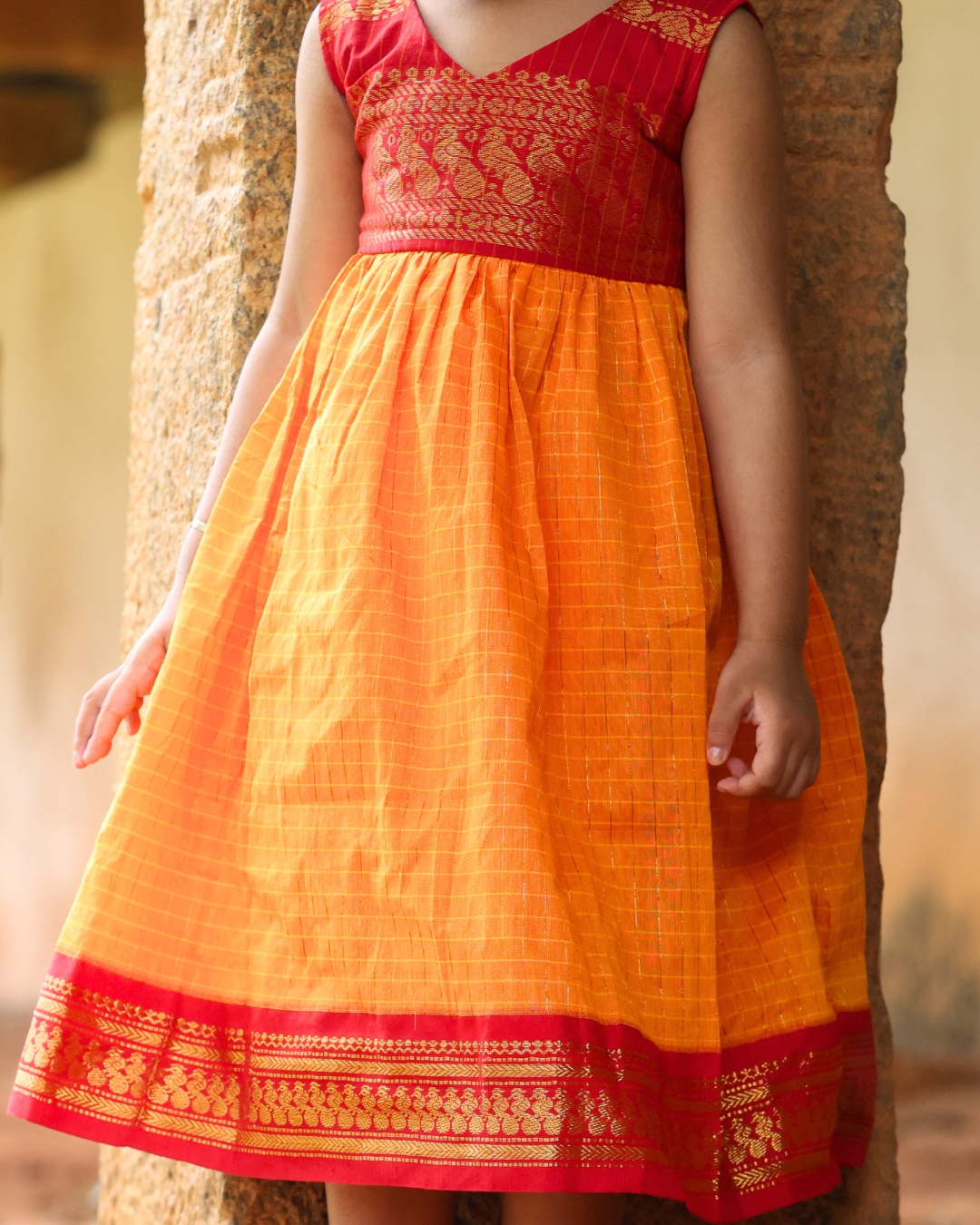 Kumudha - Luxury Gadwal Dress for Girls
