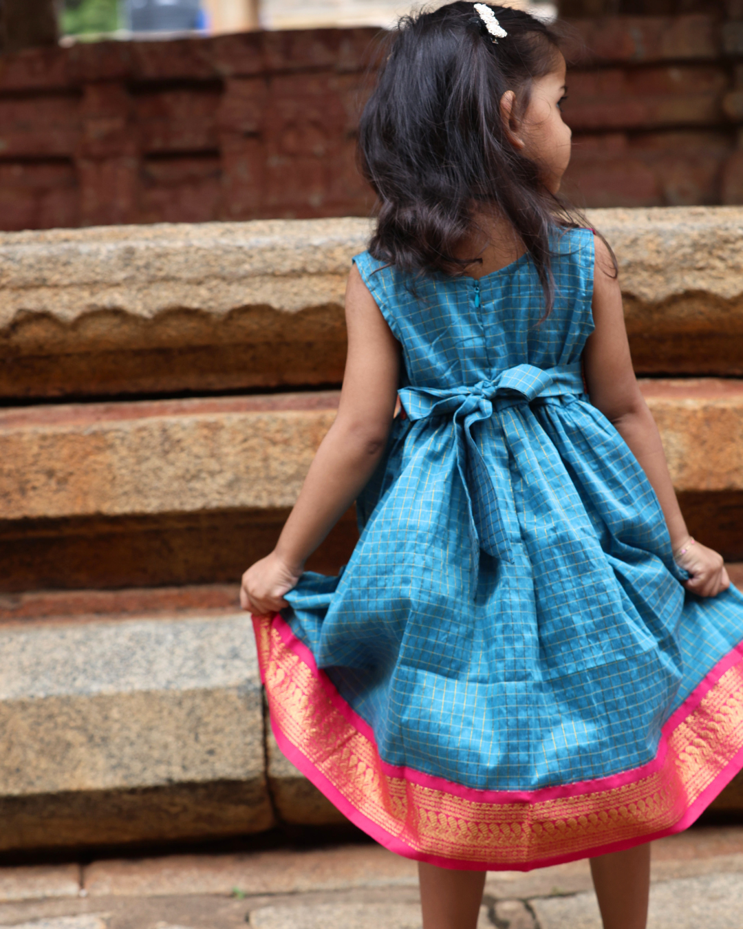 Antarala - Luxury Gadwal Dress for Girls