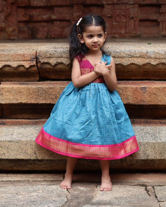 Antarala - Luxury Gadwal Dress for Girls