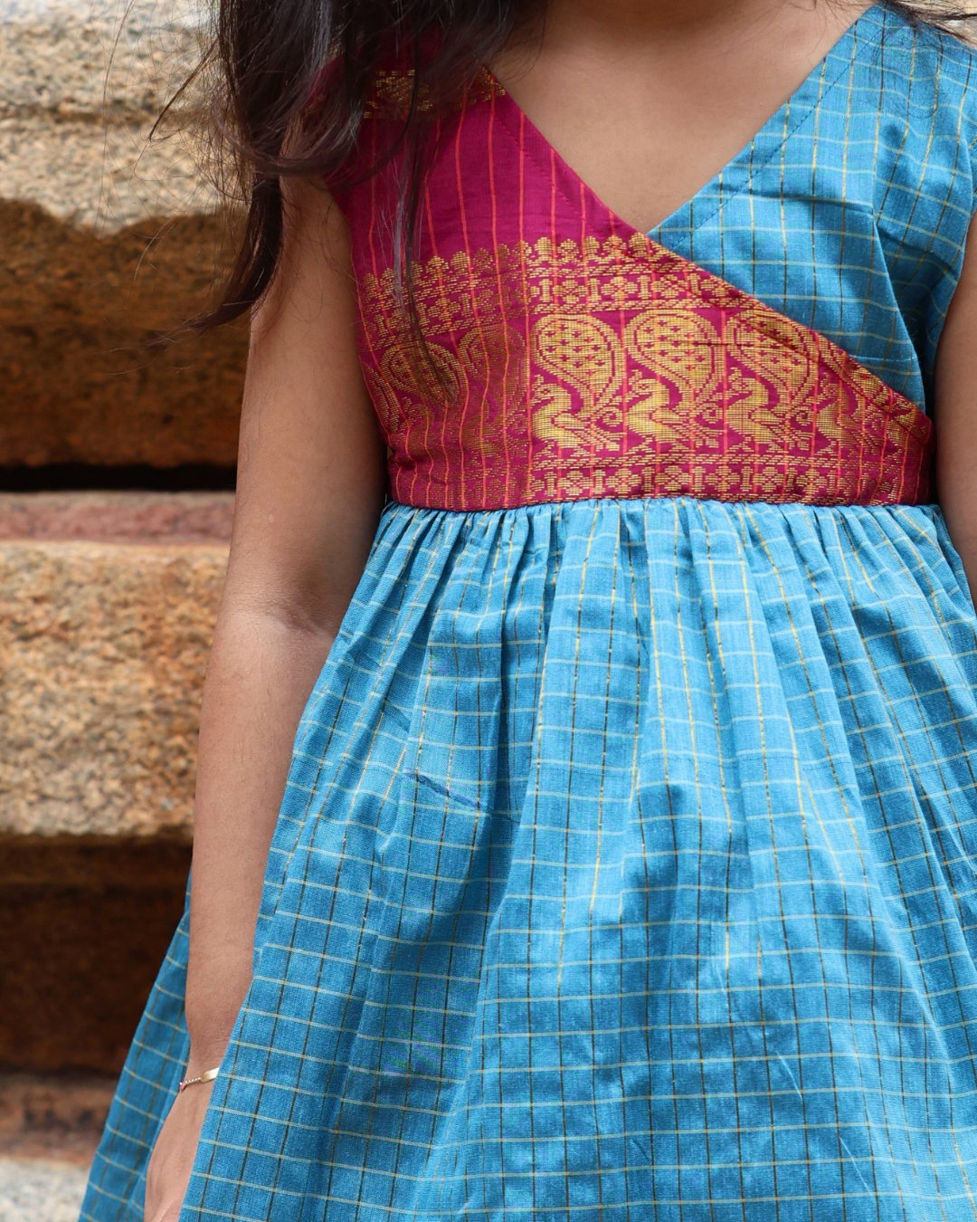 Antarala - Luxury Gadwal Dress for Girls