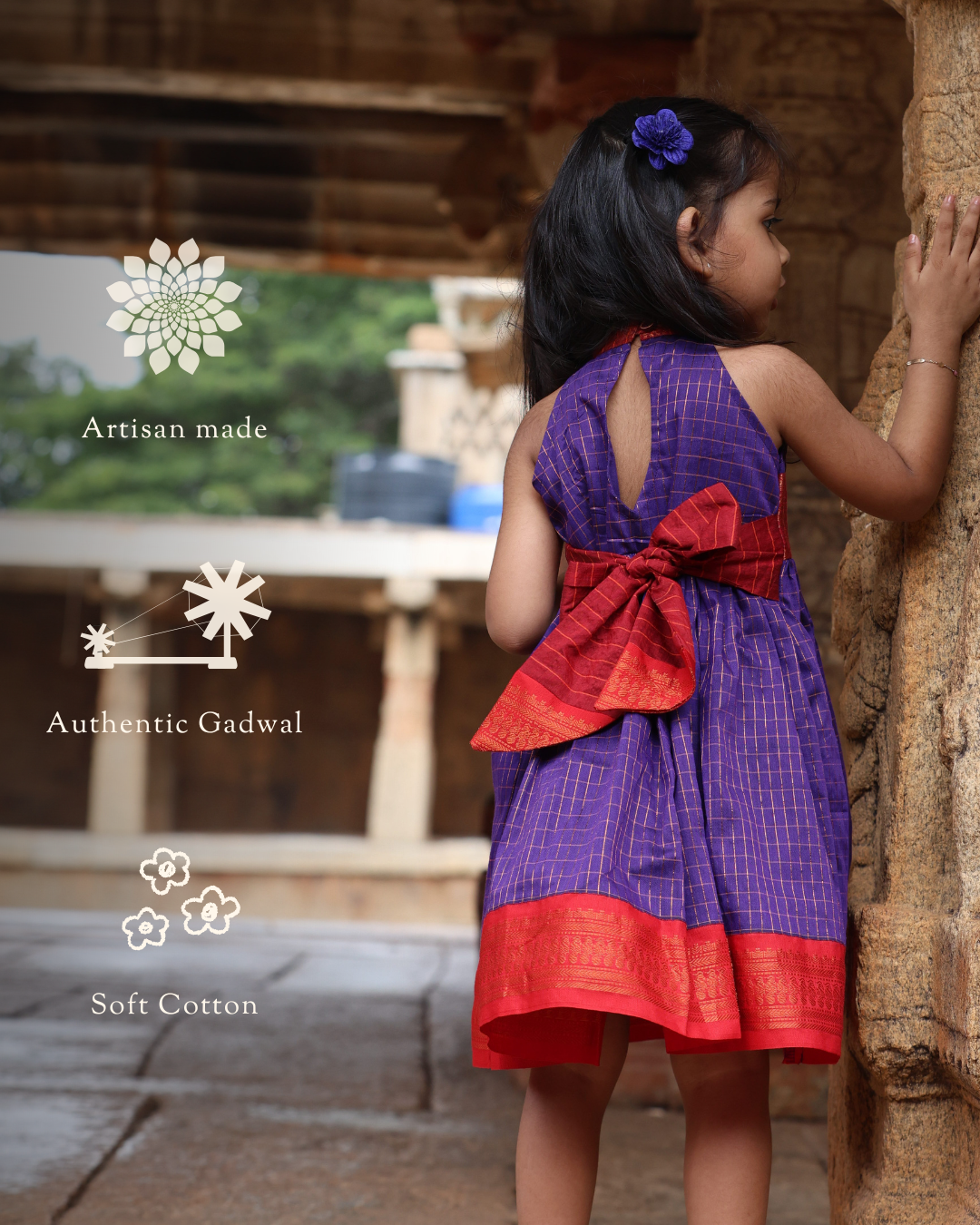 Kalasha - Luxury Gadwal Dress for Girls