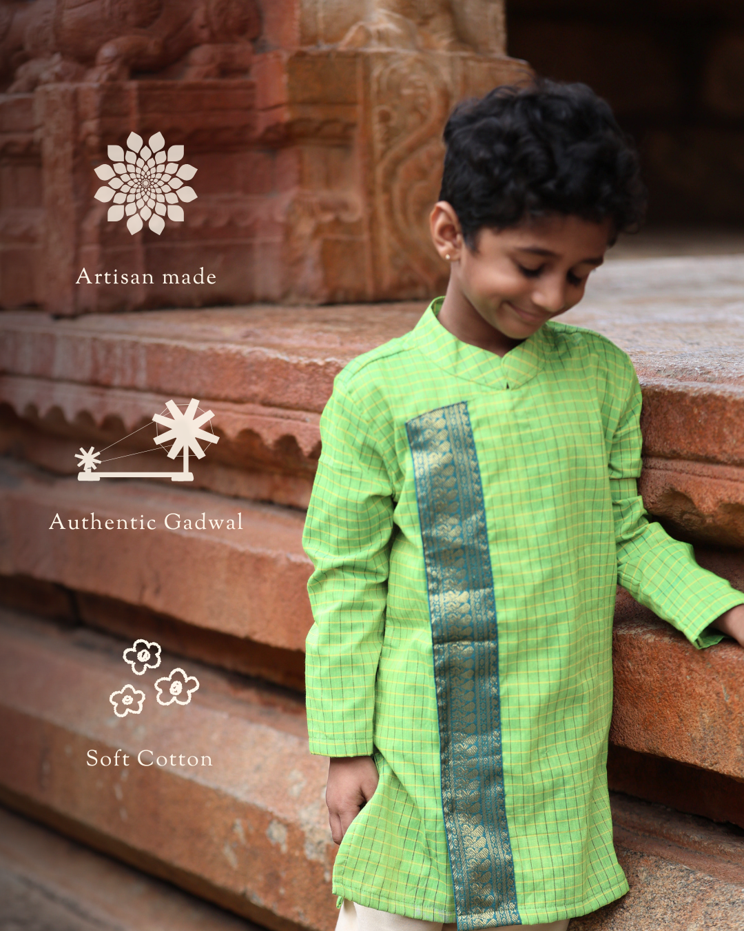 Shikhara- Luxury Gadwal Kurta for Boys