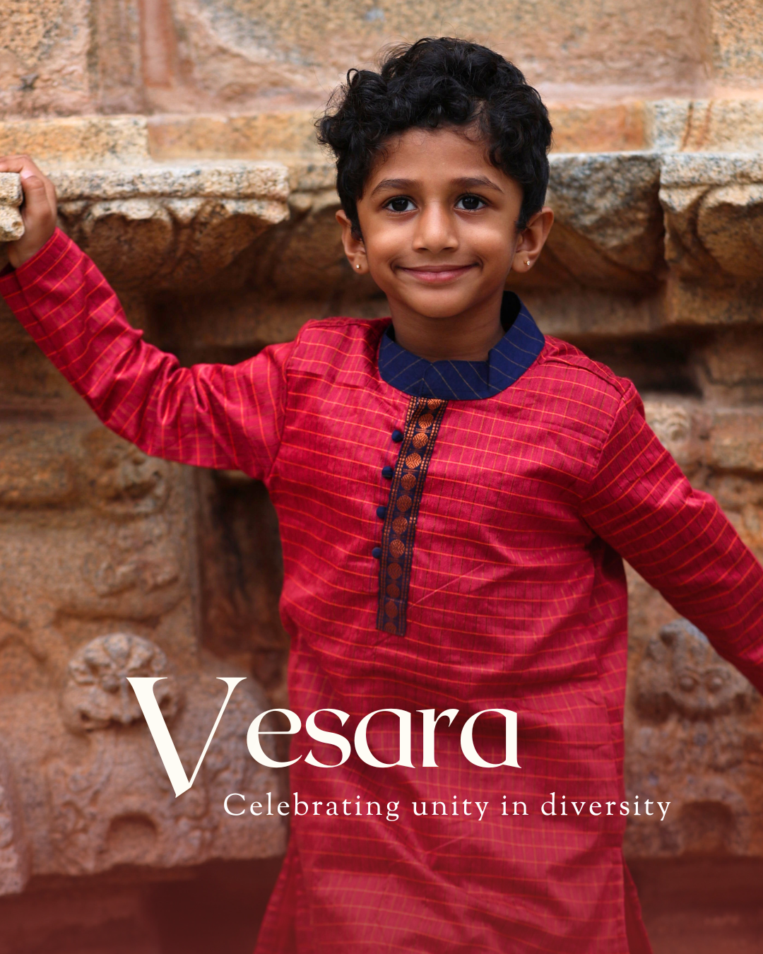 Vesara - Luxury Gadwal Kurta for Boys