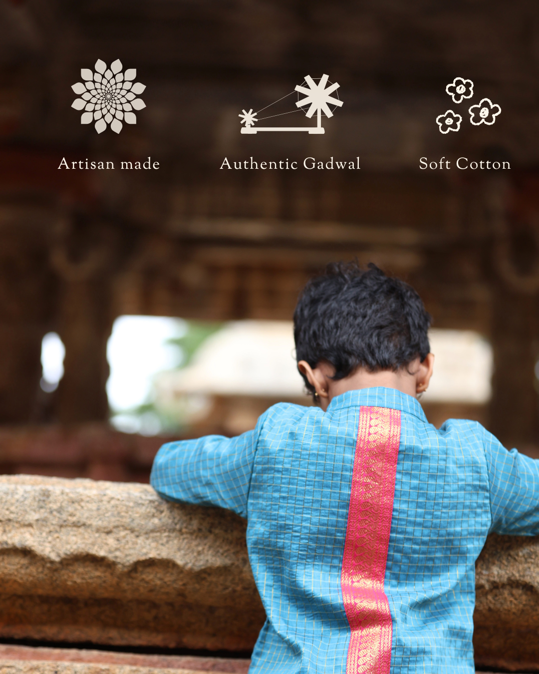 Antarala - Luxury Gadwal Kurta for Boys