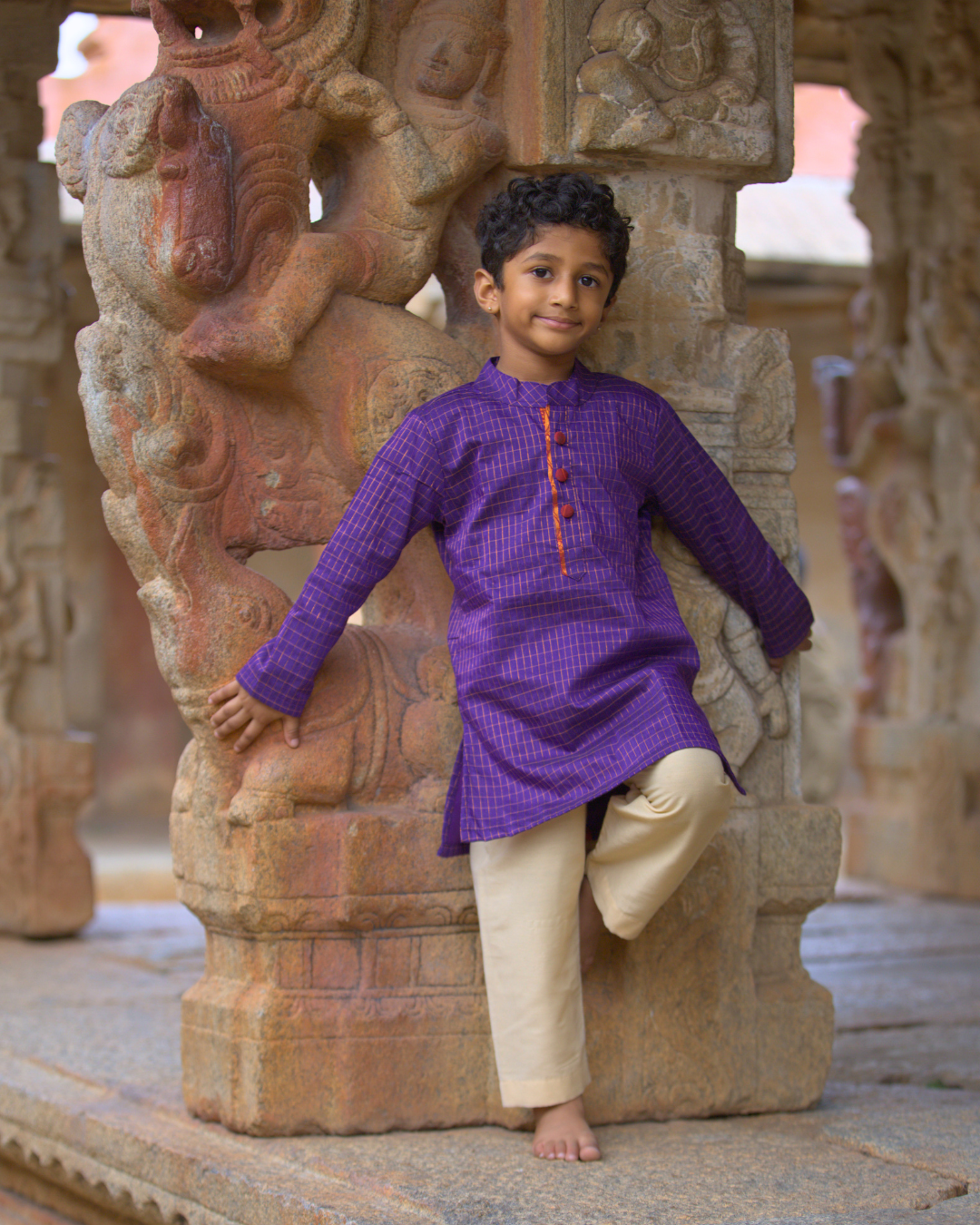 Kalasha - Luxury Gadwal Kurta for Boys