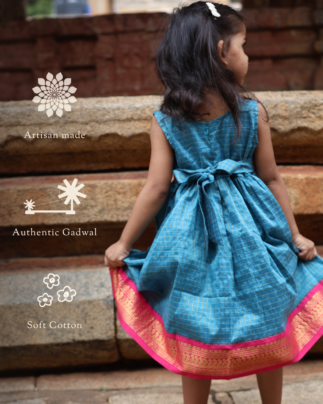Antarala - Luxury Gadwal Dress for Girls
