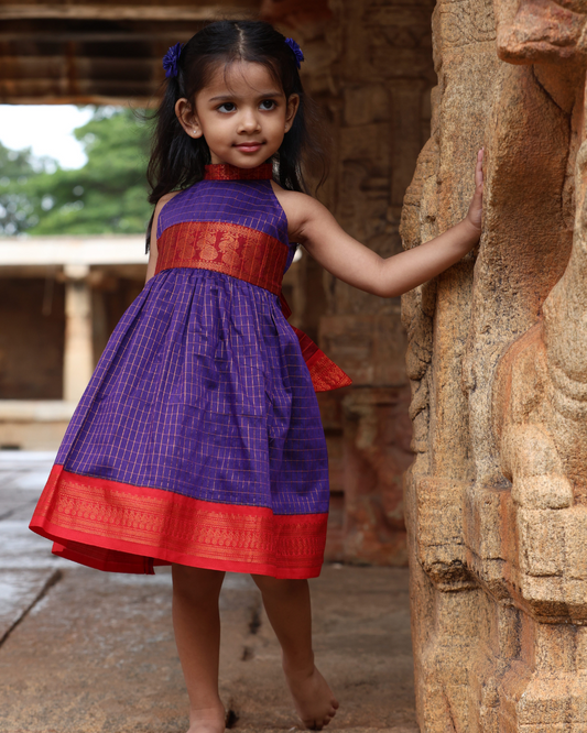 Kalasha - Luxury Gadwal Dress for Girls
