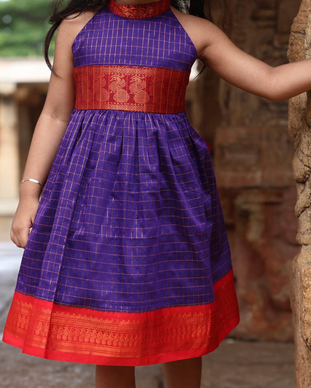 Kalasha - Luxury Gadwal Dress for Girls