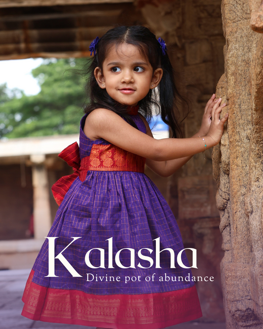 Kalasha - Luxury Gadwal Dress for Girls