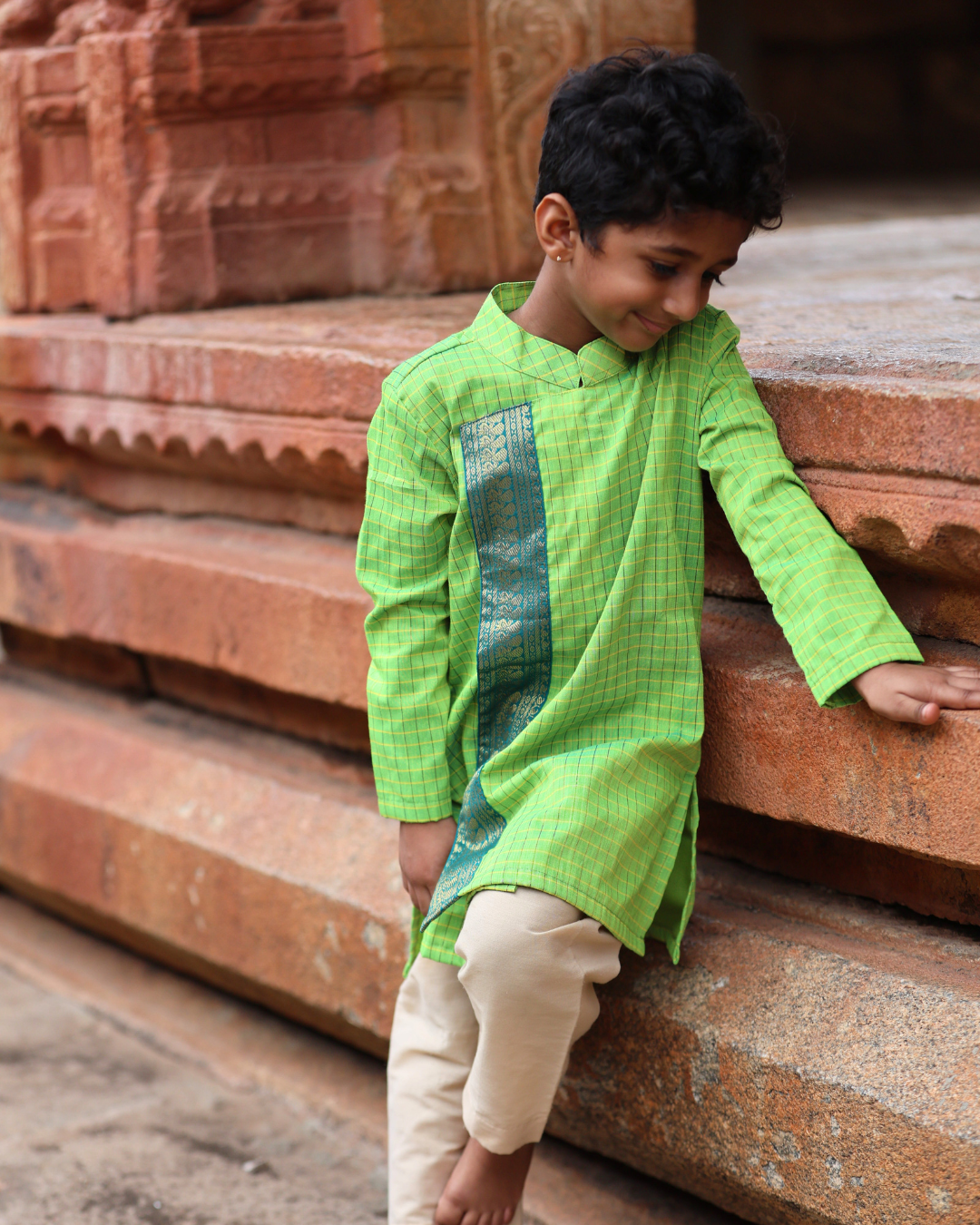 Shikhara- Luxury Gadwal Kurta for Boys