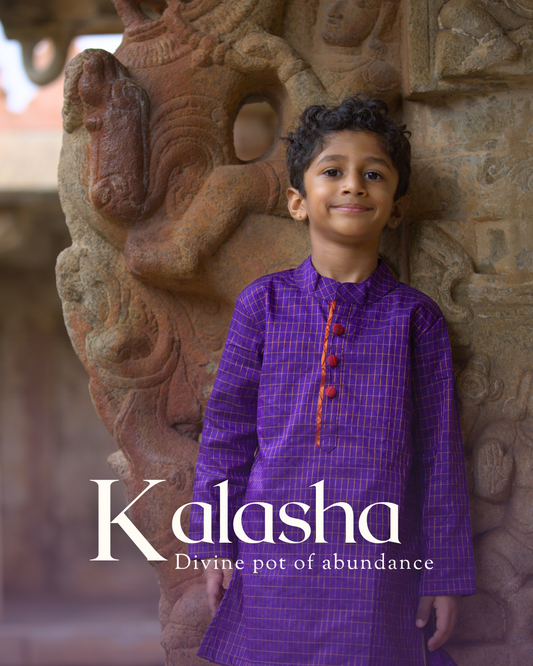 Kalasha - Luxury Gadwal Kurta for Boys