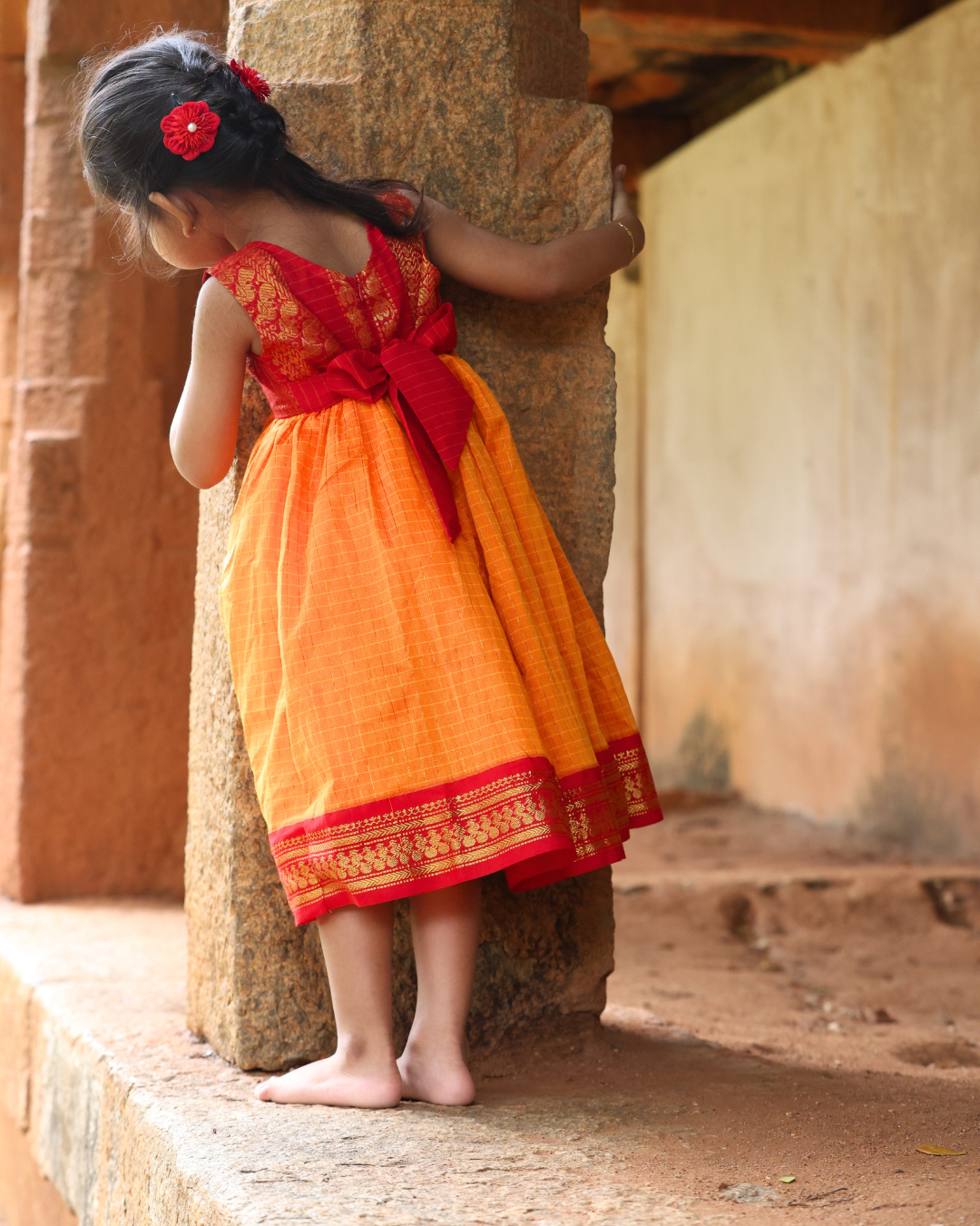 Kumudha - Luxury Gadwal Dress for Girls