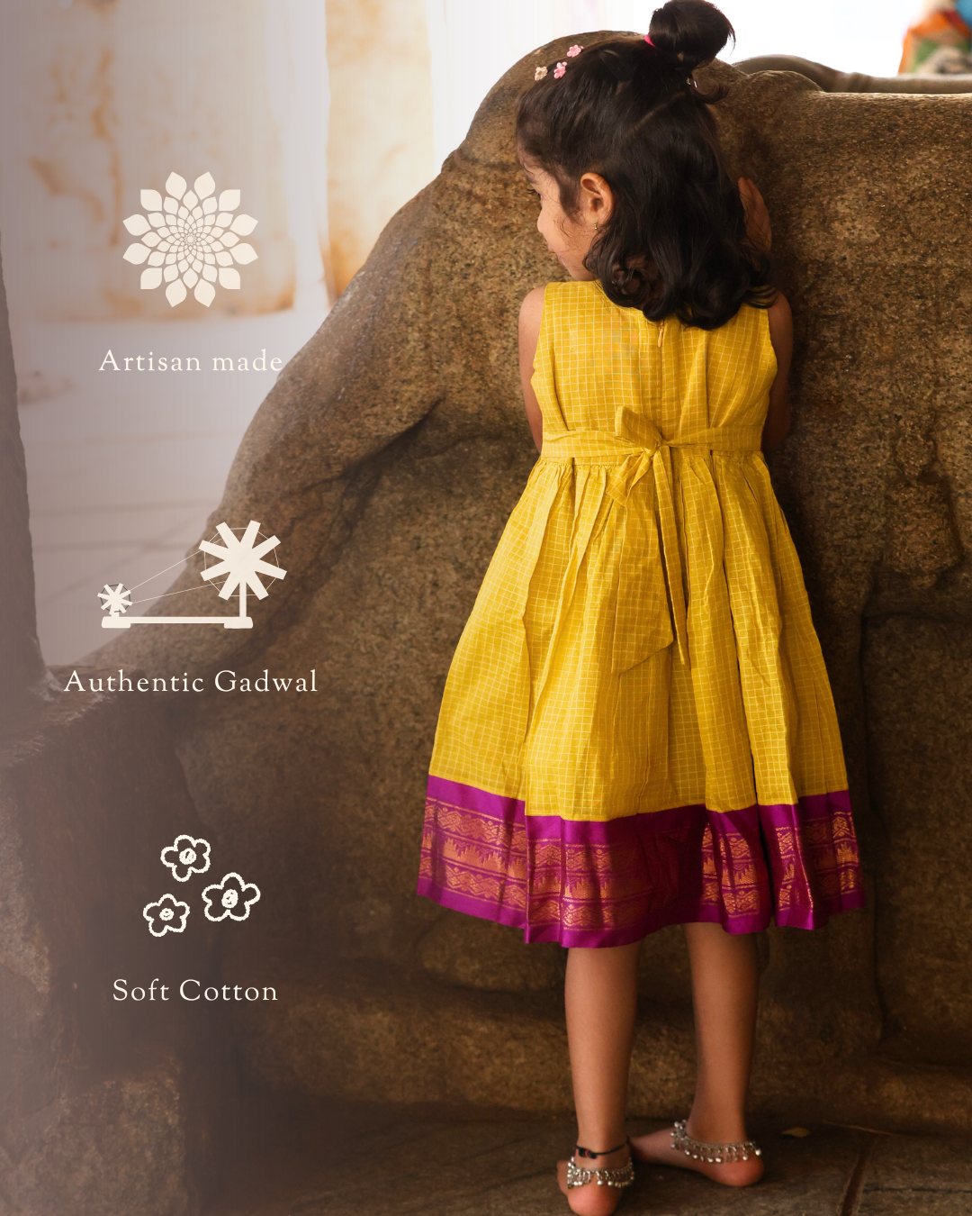 Jagathi- Luxury Gadwal Dress for Girls