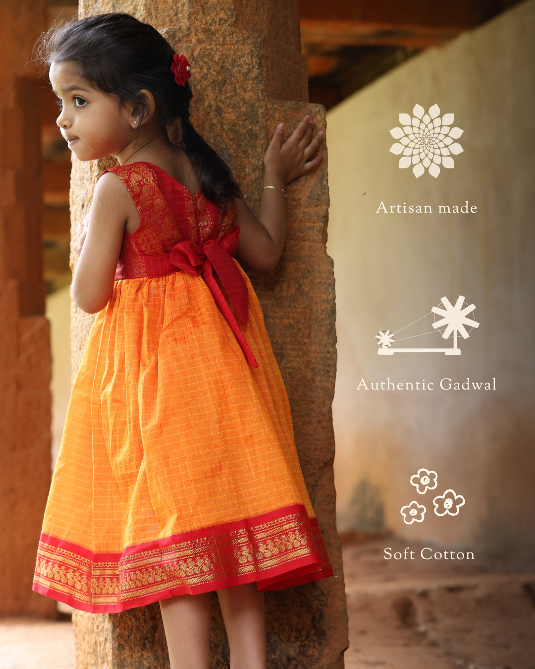 Kumudha - Luxury Gadwal Dress for Girls