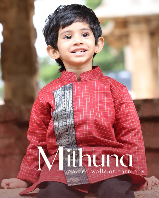 Mithuna - Luxury Gadwal Kurta for Boys